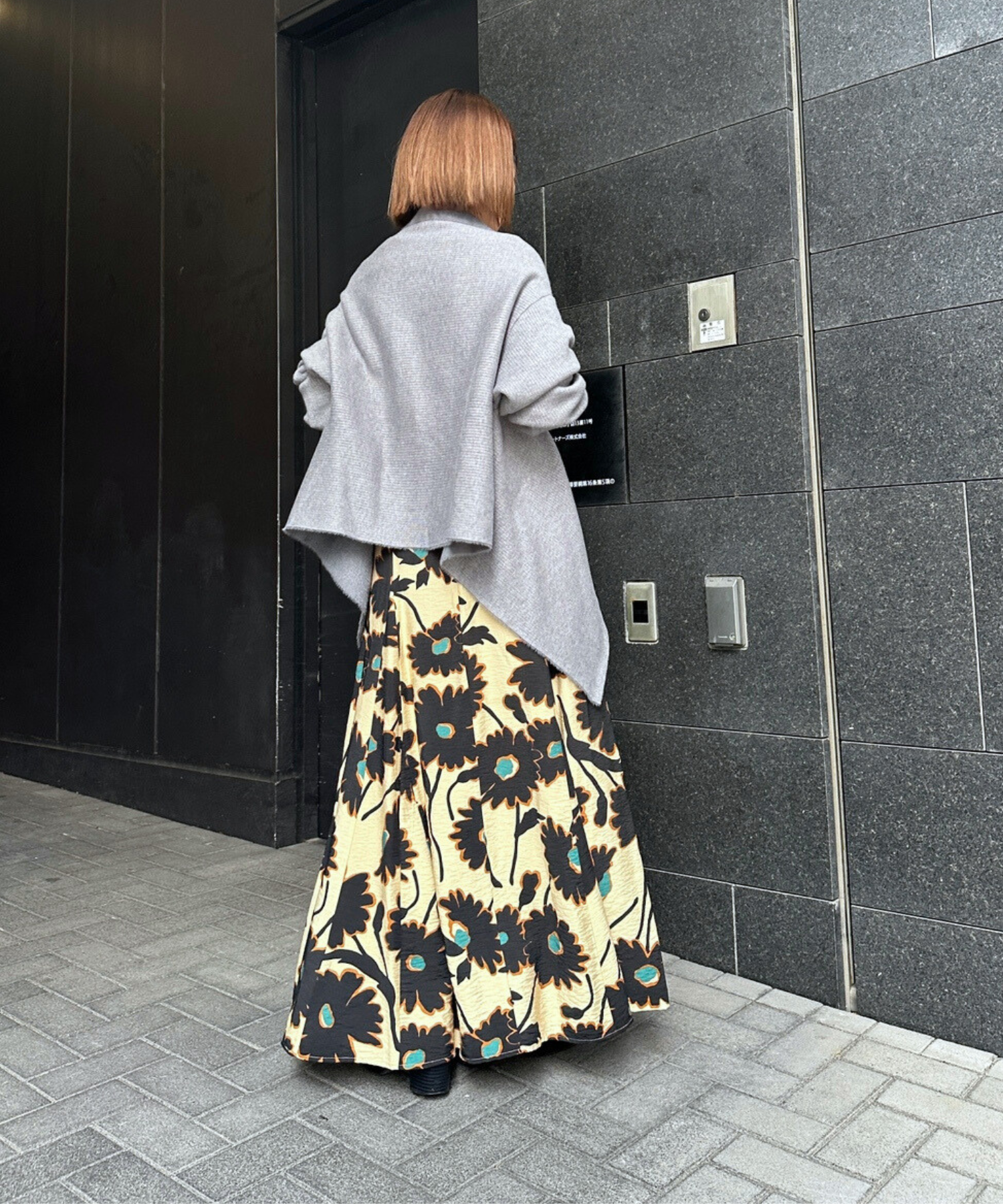 【FONT LAB】ダブルフェイスストールカーディガン