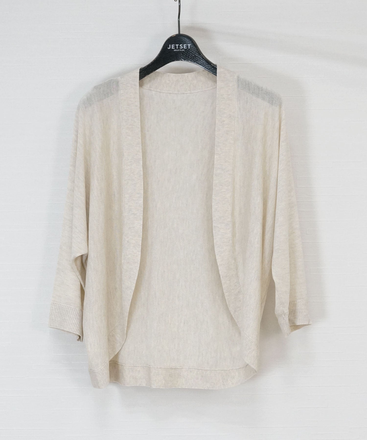 【JETSET SOLO PLUS】スパークリングナイロン清涼ボレロカーディガン