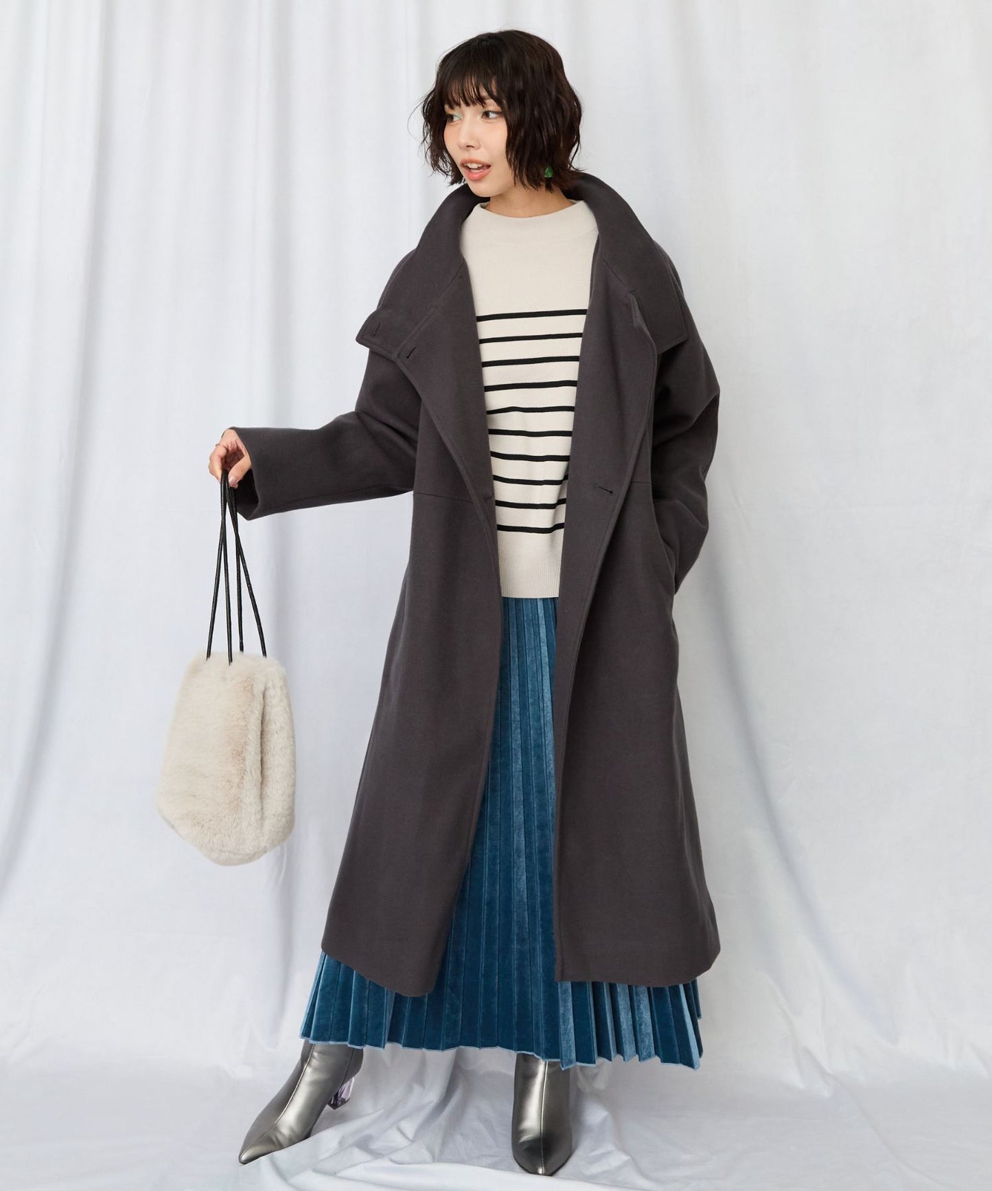 【JETSET SOLO PLUS】マシュマロタッチ ミラノボトルネックニット