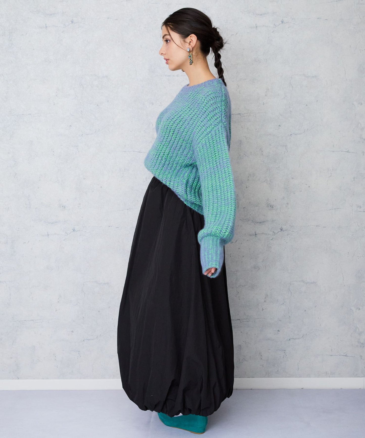 【FONT LAB】ネオンカラーMIX片畦ニット