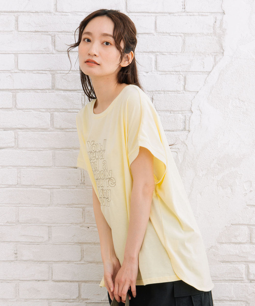 【sabstreet bis】プロバーブステッチエンブロイダリーTシャツ