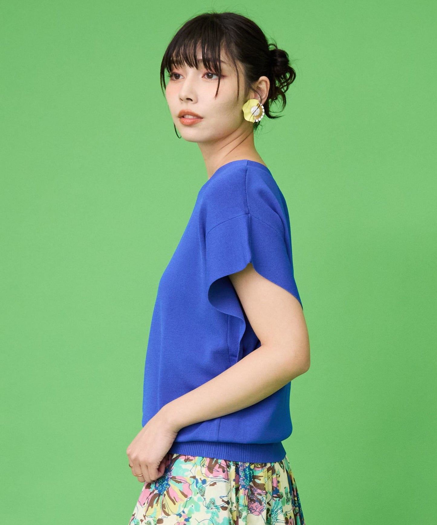 【FONT LAB】フレンチスリーブリラックスニット