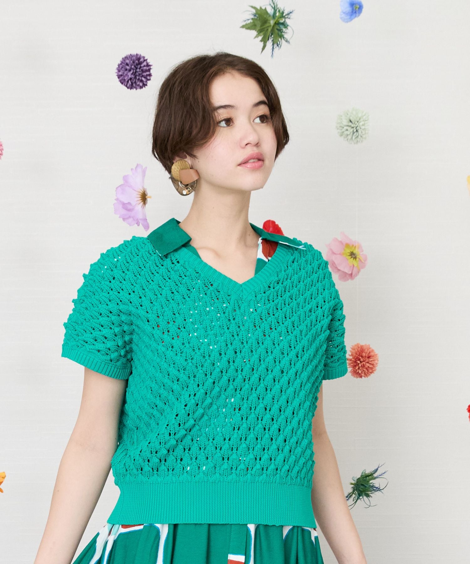 レディース 2way Vネック 半袖ニット|JETSET SOLO PLUS(ジェットセットソロプラス) 公式通販|レディース ファッション きれいめカジュアル