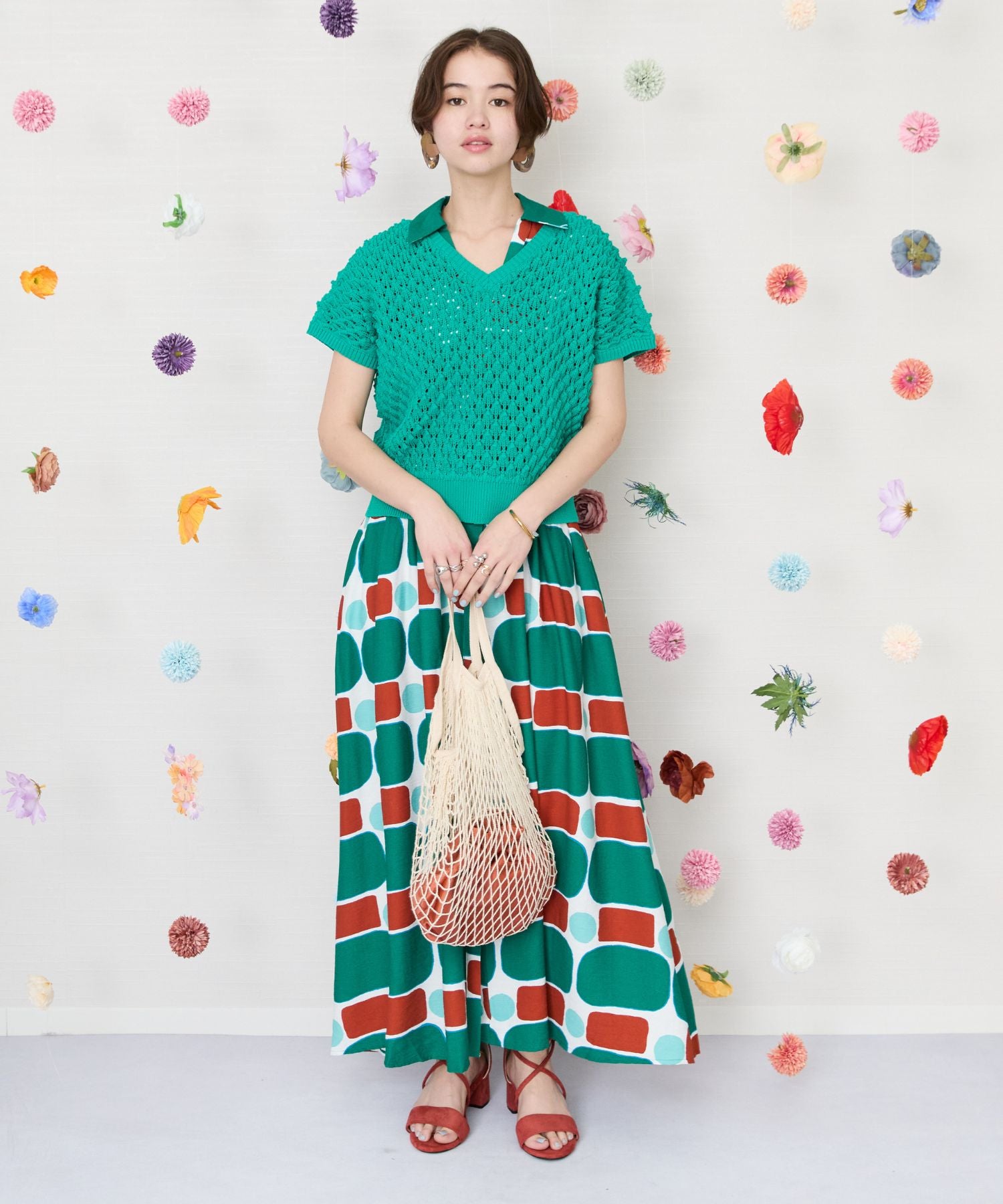 【FONT LAB】スパイキーフレンチスリーブ2WAYニット