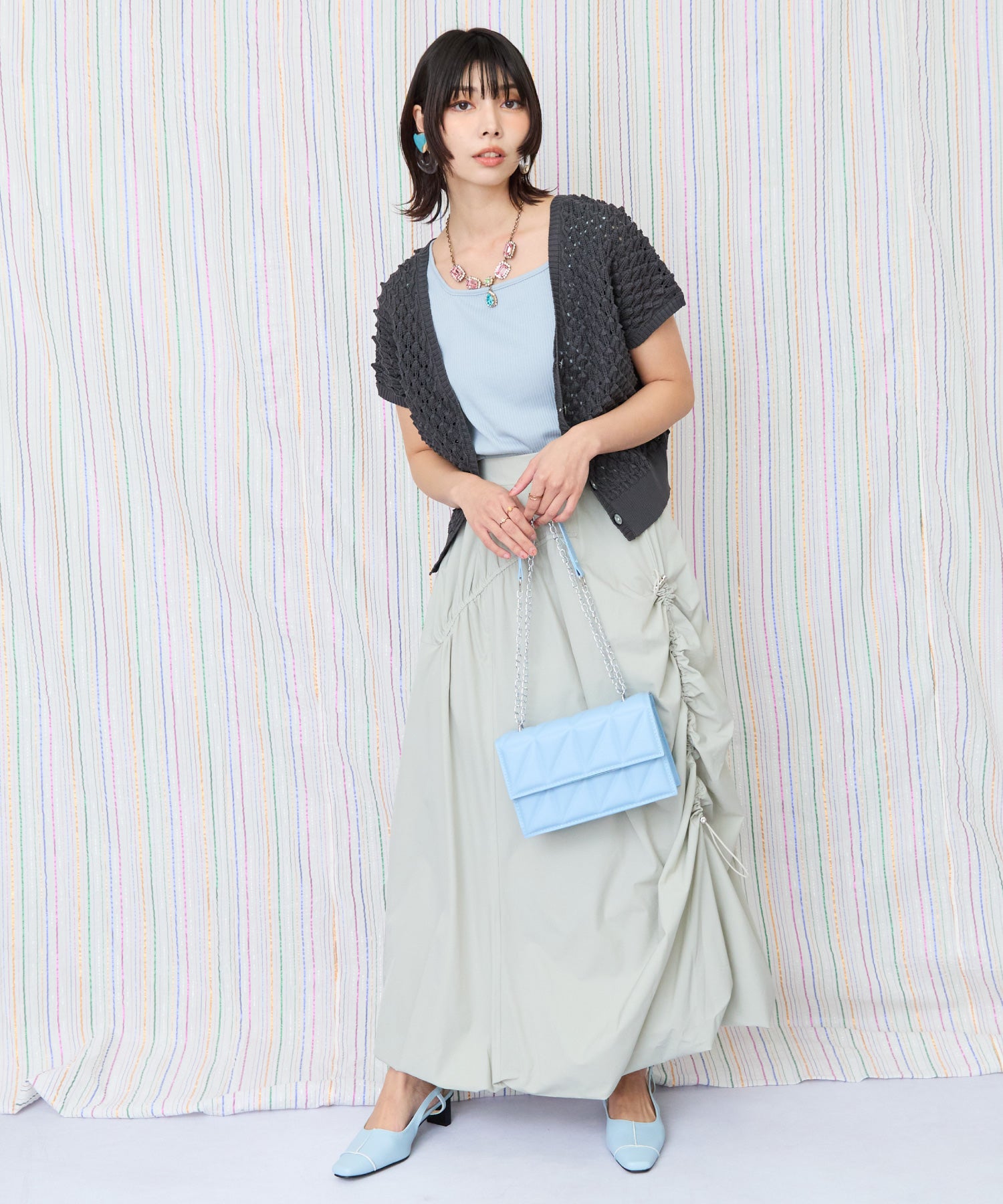 【FONT LAB】スパイキーフレンチスリーブ2WAYニット