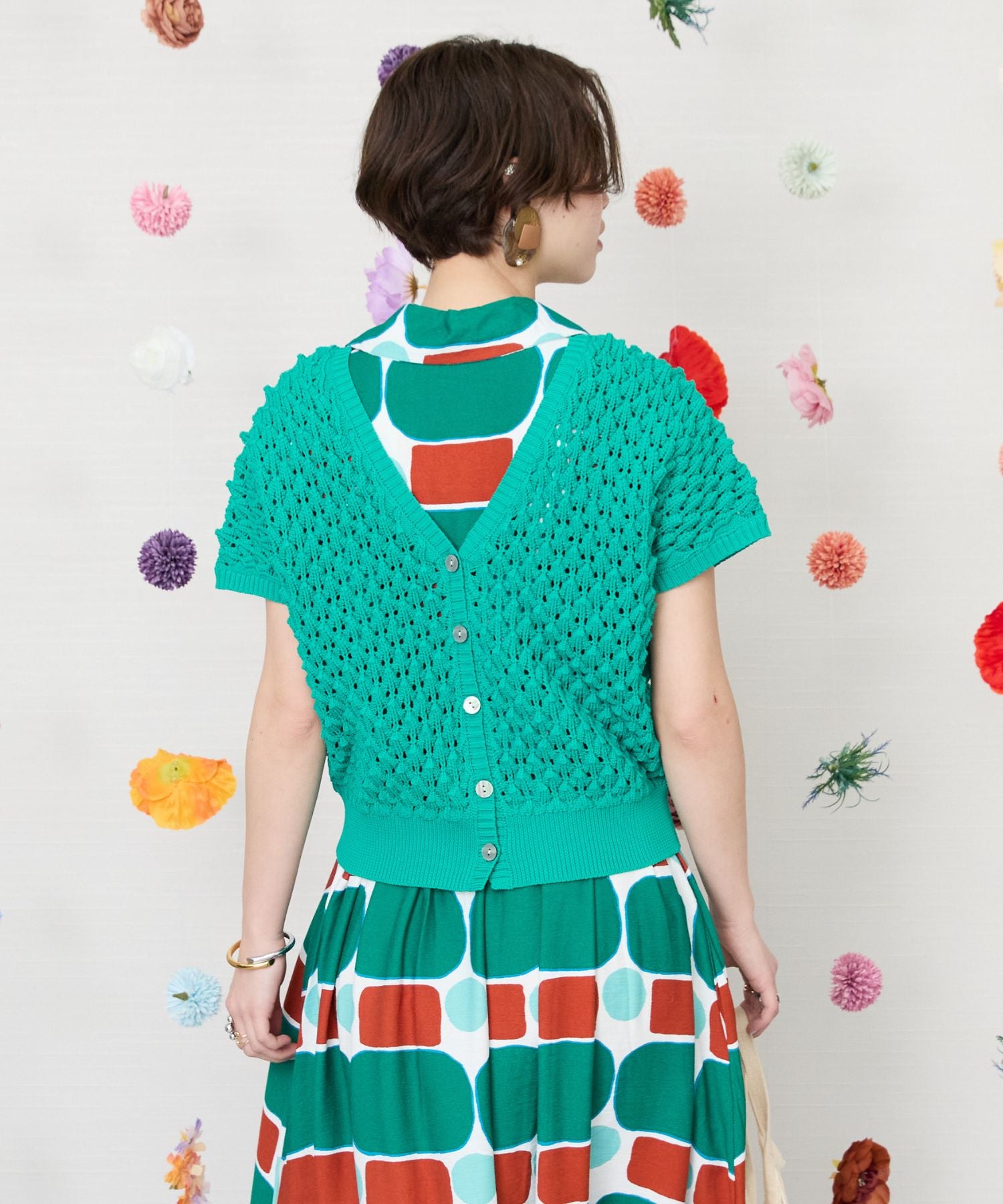 【FONT LAB】スパイキーフレンチスリーブ2WAYニット