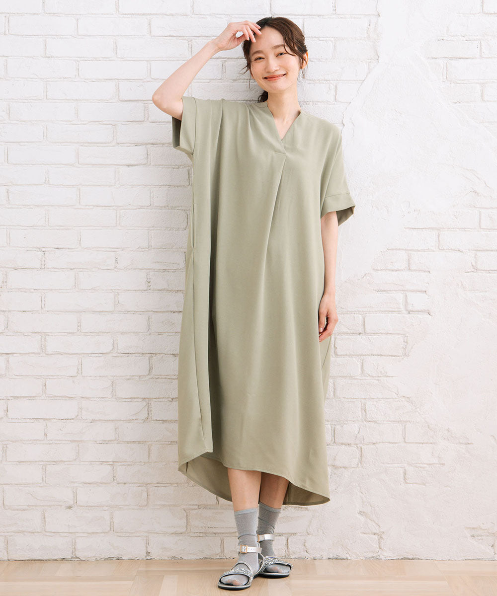 【sabstreet bis】ライトジョーゼットスキッパーワンピース