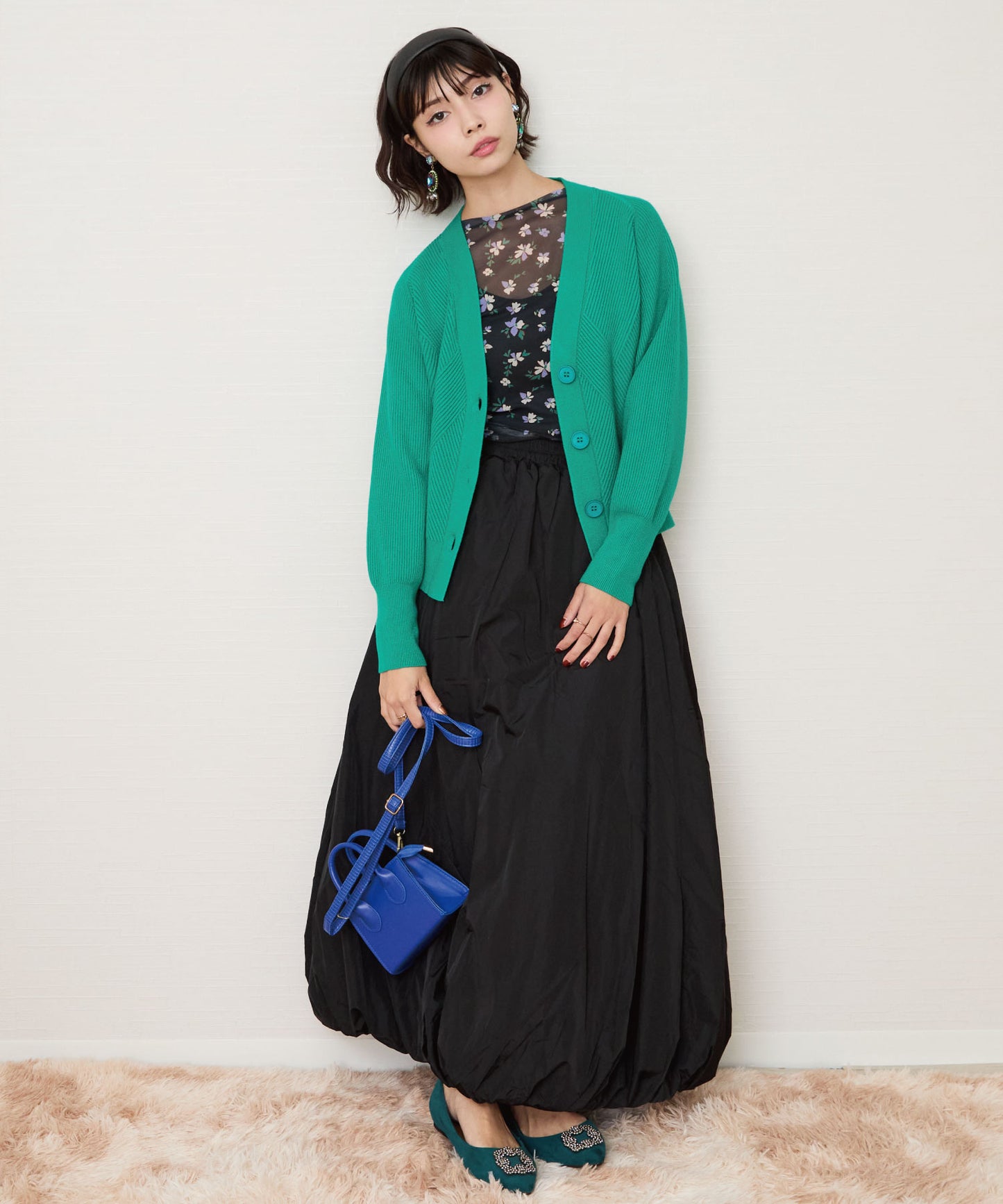 【WILD PONY】アネモネプリントパワーネット トップス