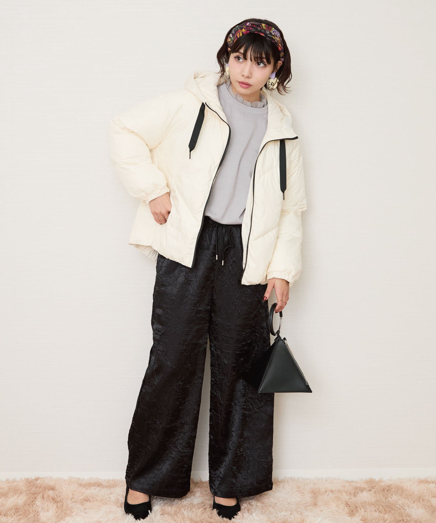 【FONT LAB】チュールレイヤードラメ裏毛スウェット