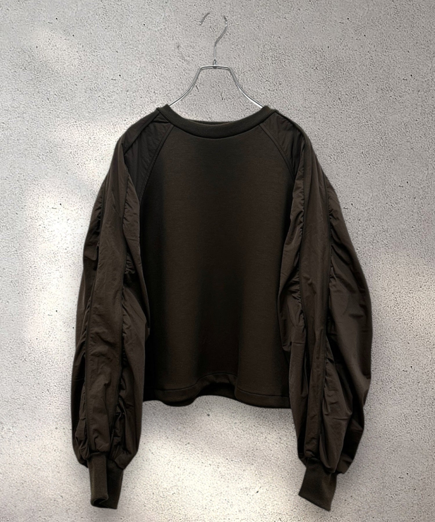 【FONT LAB】ダンボール×ナイロンコンビスウェット