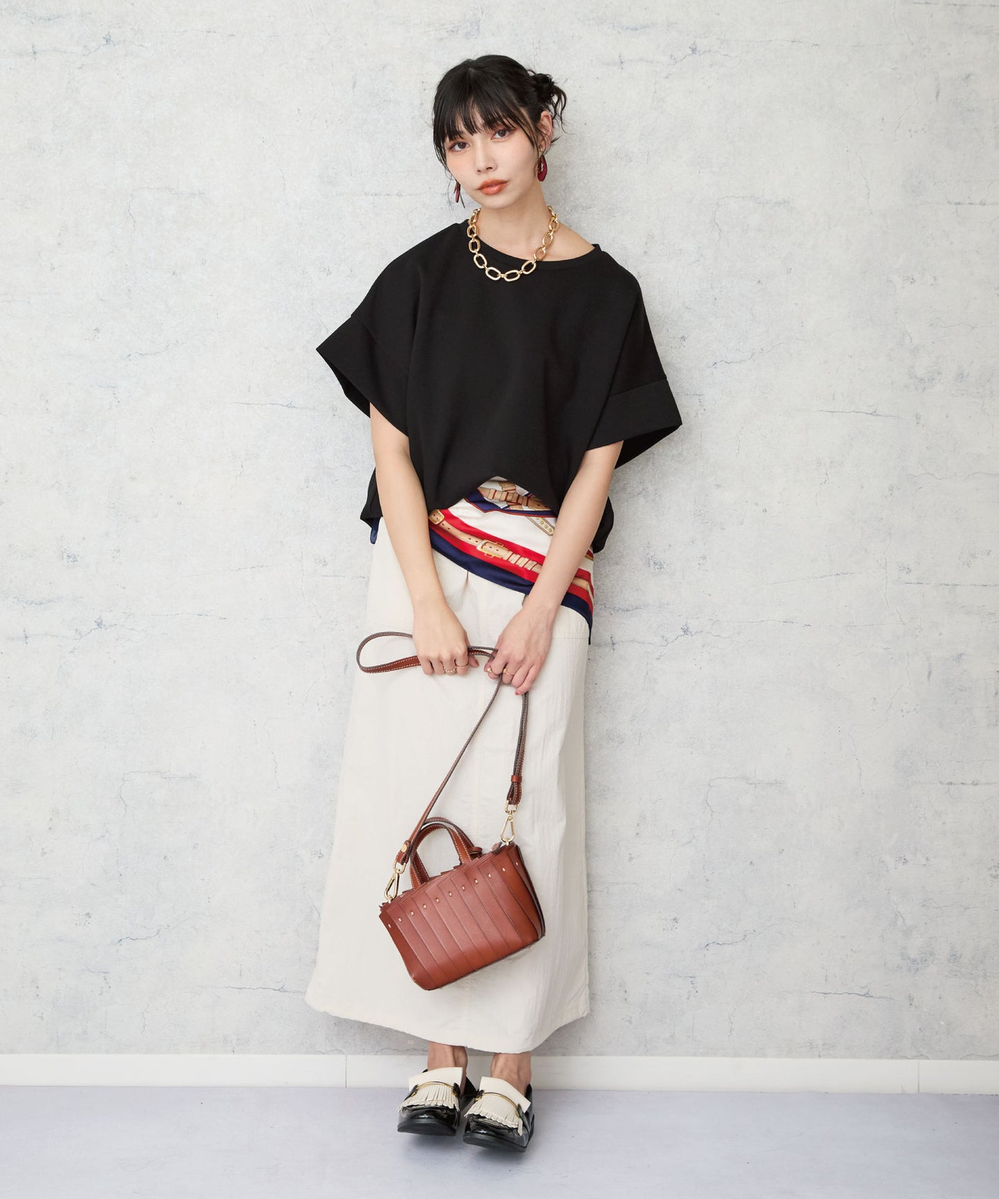 【JETSET SOLO PLUS】ドロストヘムポンチカットソー