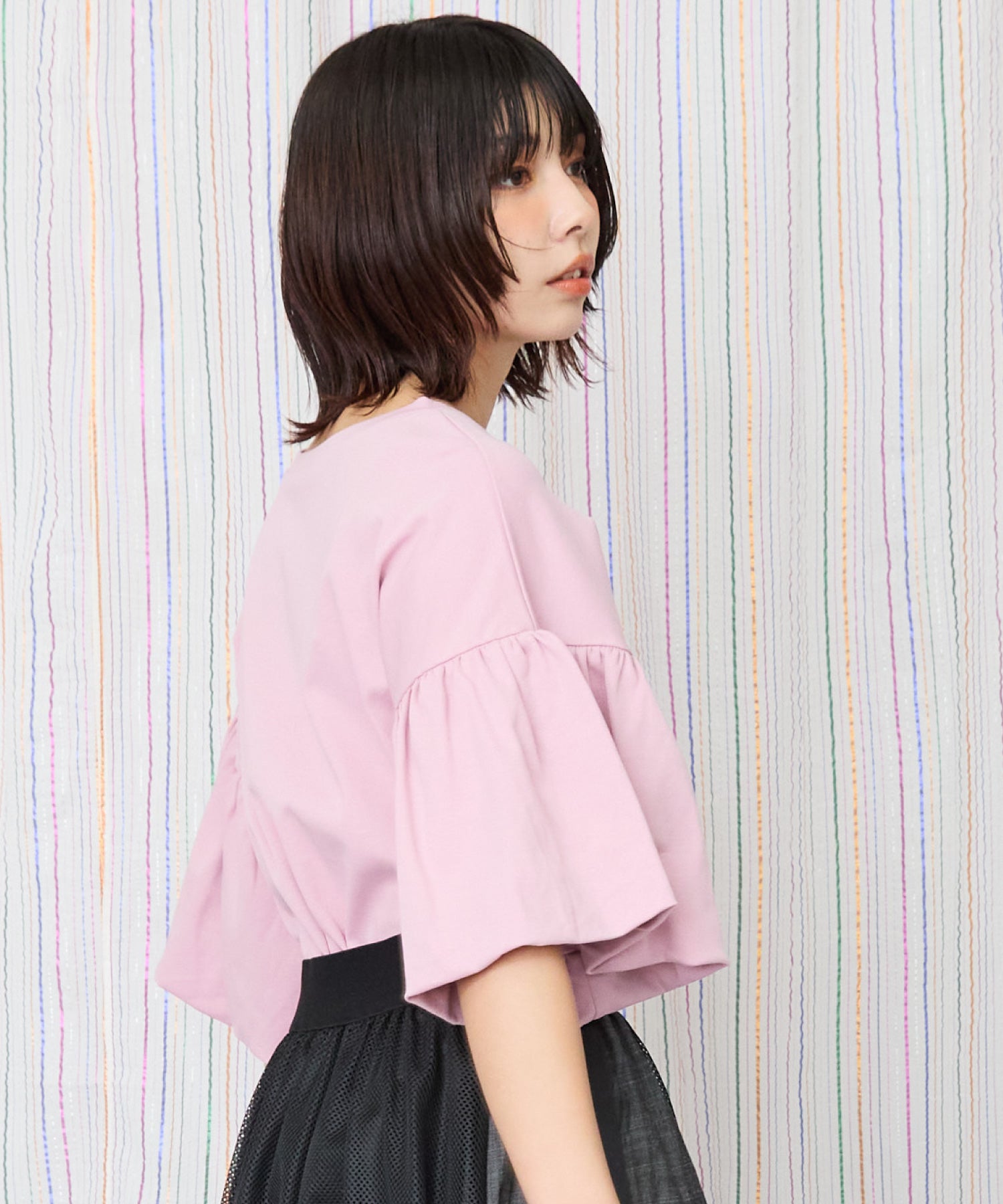 【JETSET SOLO PLUS】ネックレスプリントシルケットTシャツ