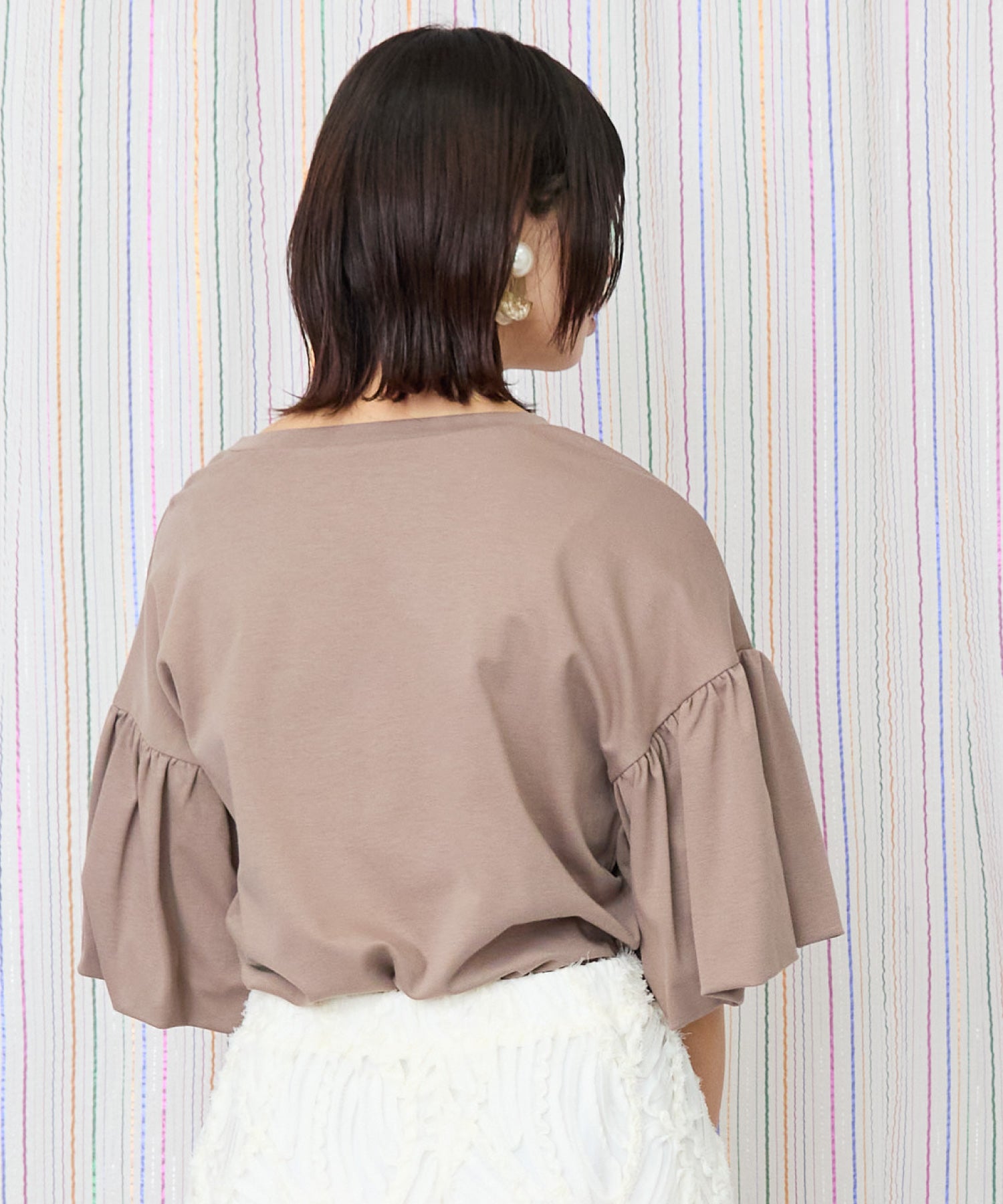 【JETSET SOLO PLUS】ネックレスプリントシルケットTシャツ