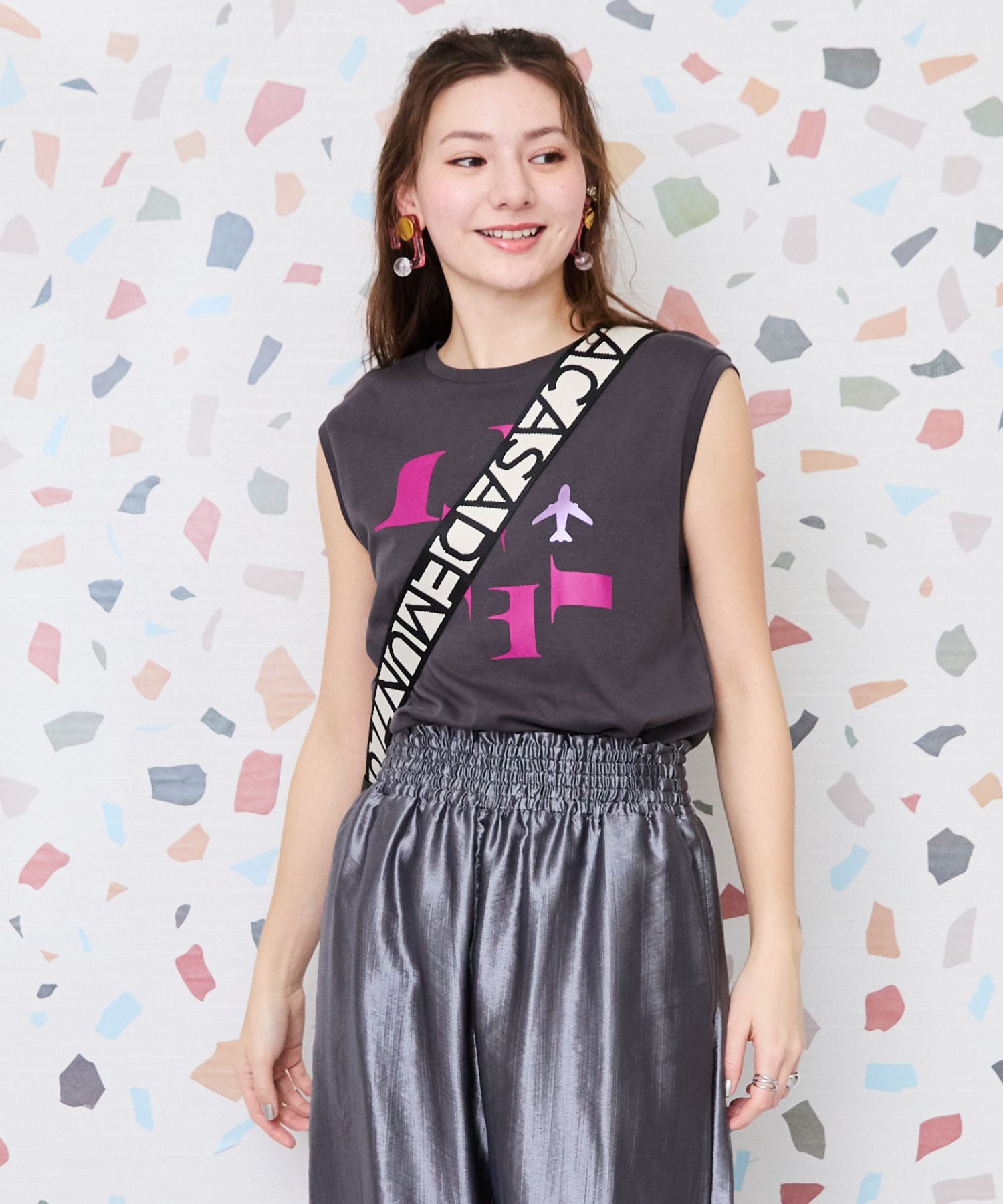 【JETSET SOLO PLUS】JESETロゴシルケットノースリTシャツ