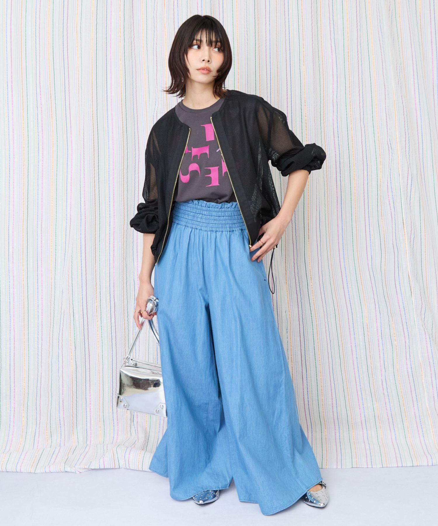 【JETSET SOLO PLUS】JESETロゴシルケットノースリTシャツ