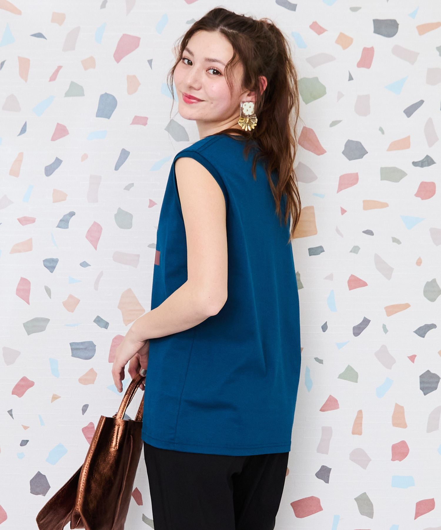 【JETSET SOLO PLUS】JESETロゴシルケットノースリTシャツ