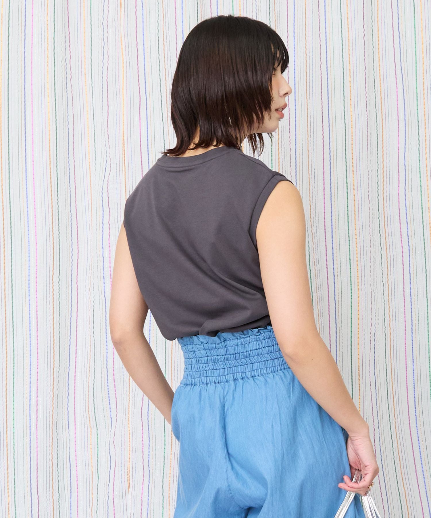 【JETSET SOLO PLUS】JESETロゴシルケットノースリTシャツ