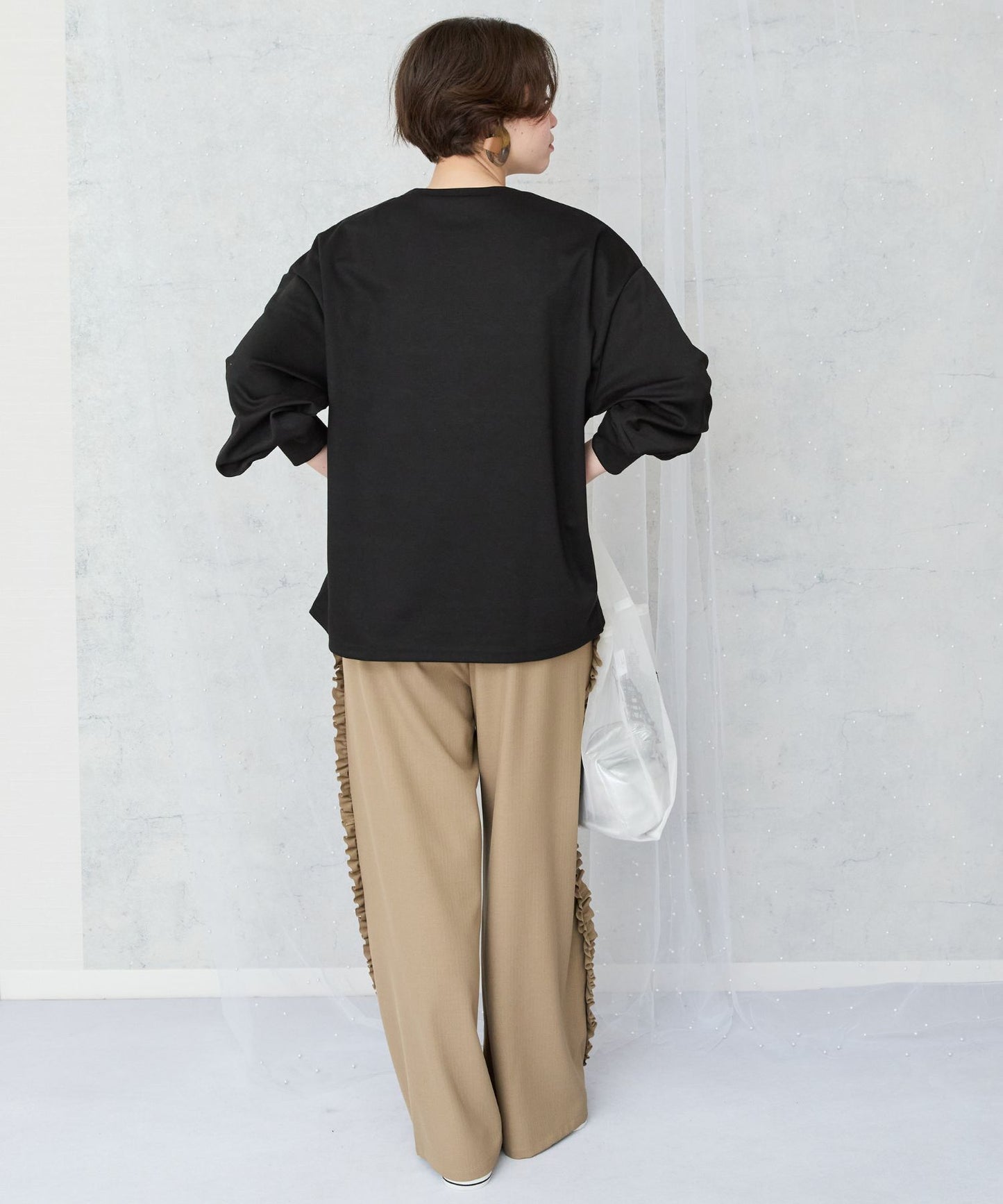 【FONT LAB】チュールデザインロゴロンTシャツ