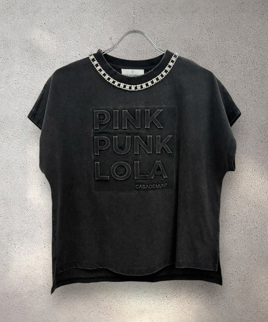 レディース Tシャツ ラインストーン エンボス加工|JETSET SOLO PLUS(ジェットセットソロプラス) 公式通販|レディース ファッション きれいめカジュアル