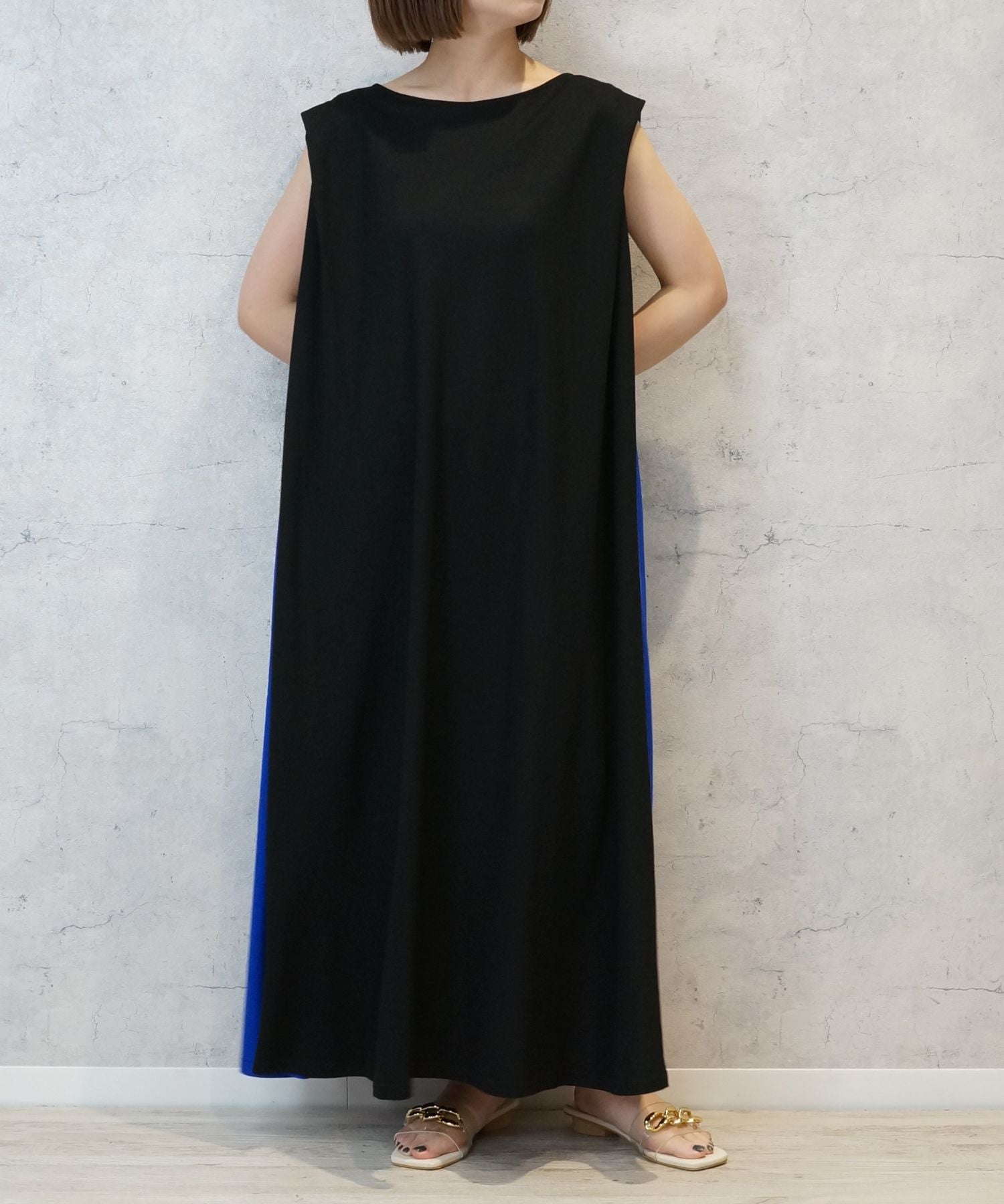 【FONT LAB】COOLTOUCHバイカラー2WAYワンピース