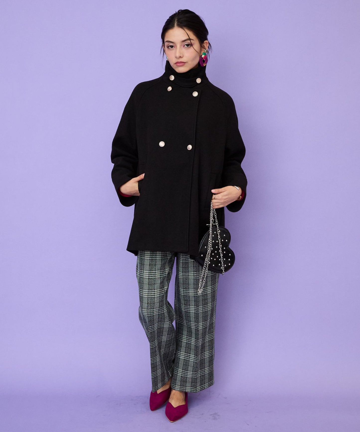 【FONT LAB】中空糸メルトンハーフコート