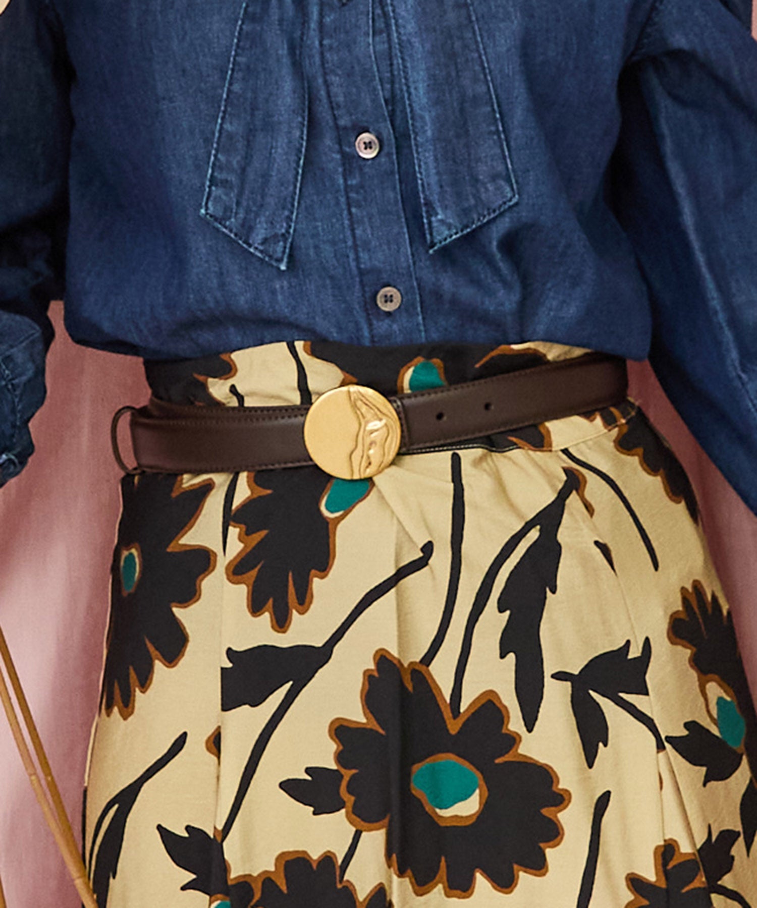 【SKATIE】ゴールドバックルベルト