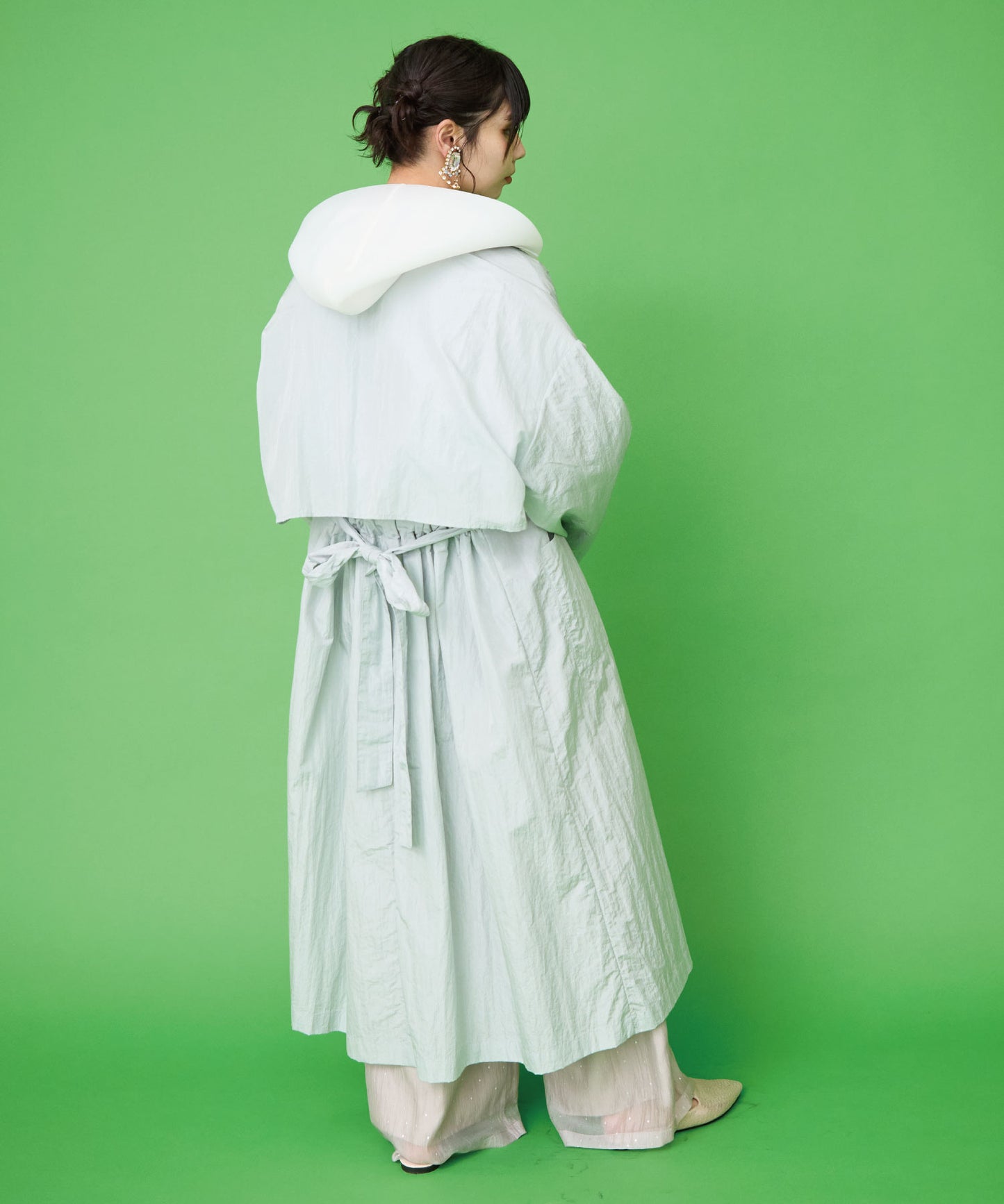 【JETSET SOLO PLUS】グロッシータフタトレンチコート