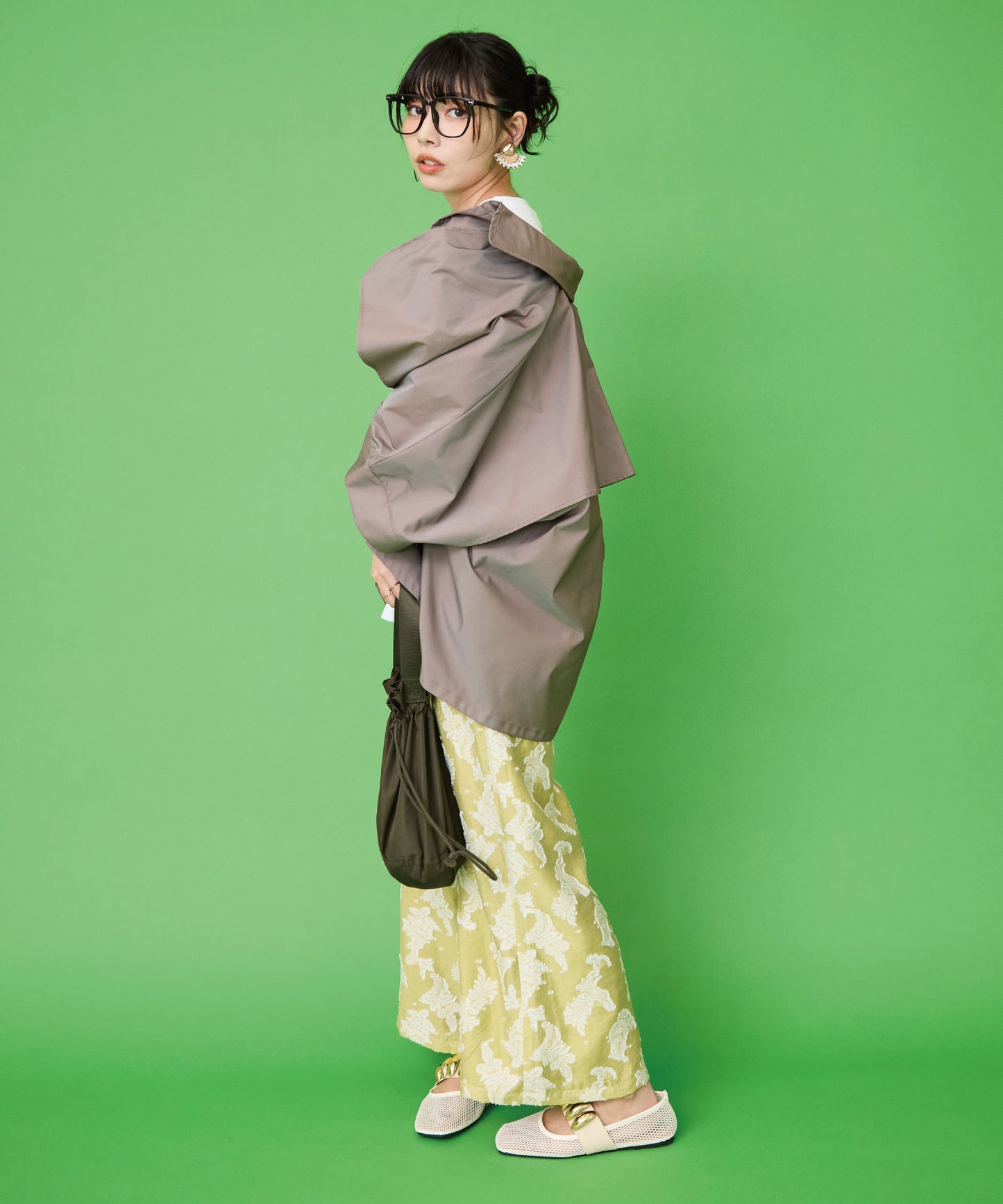 【FONT LAB】ライトシャンブレーポンチョコート