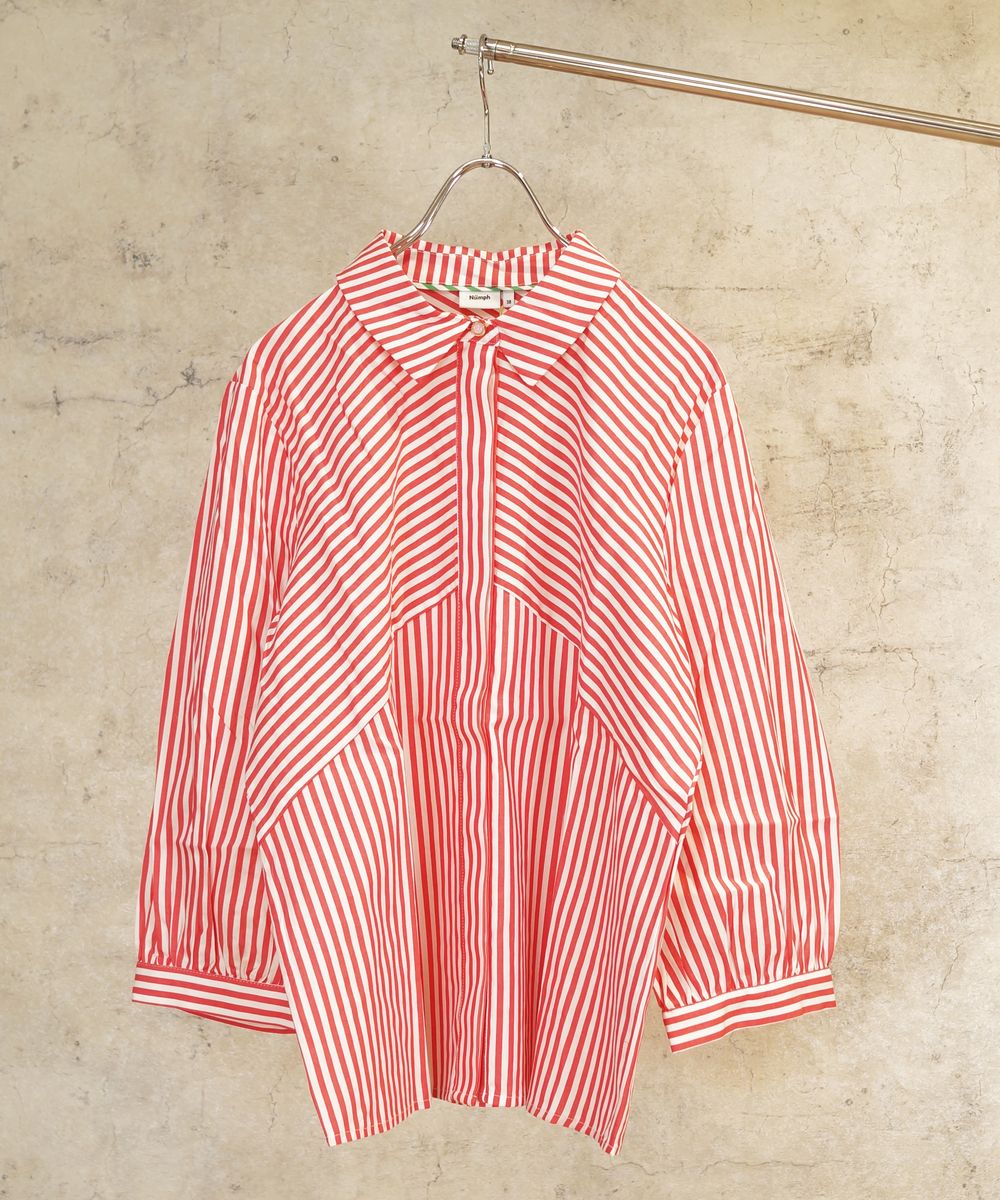 NUMPH 切替ストライプシャツ