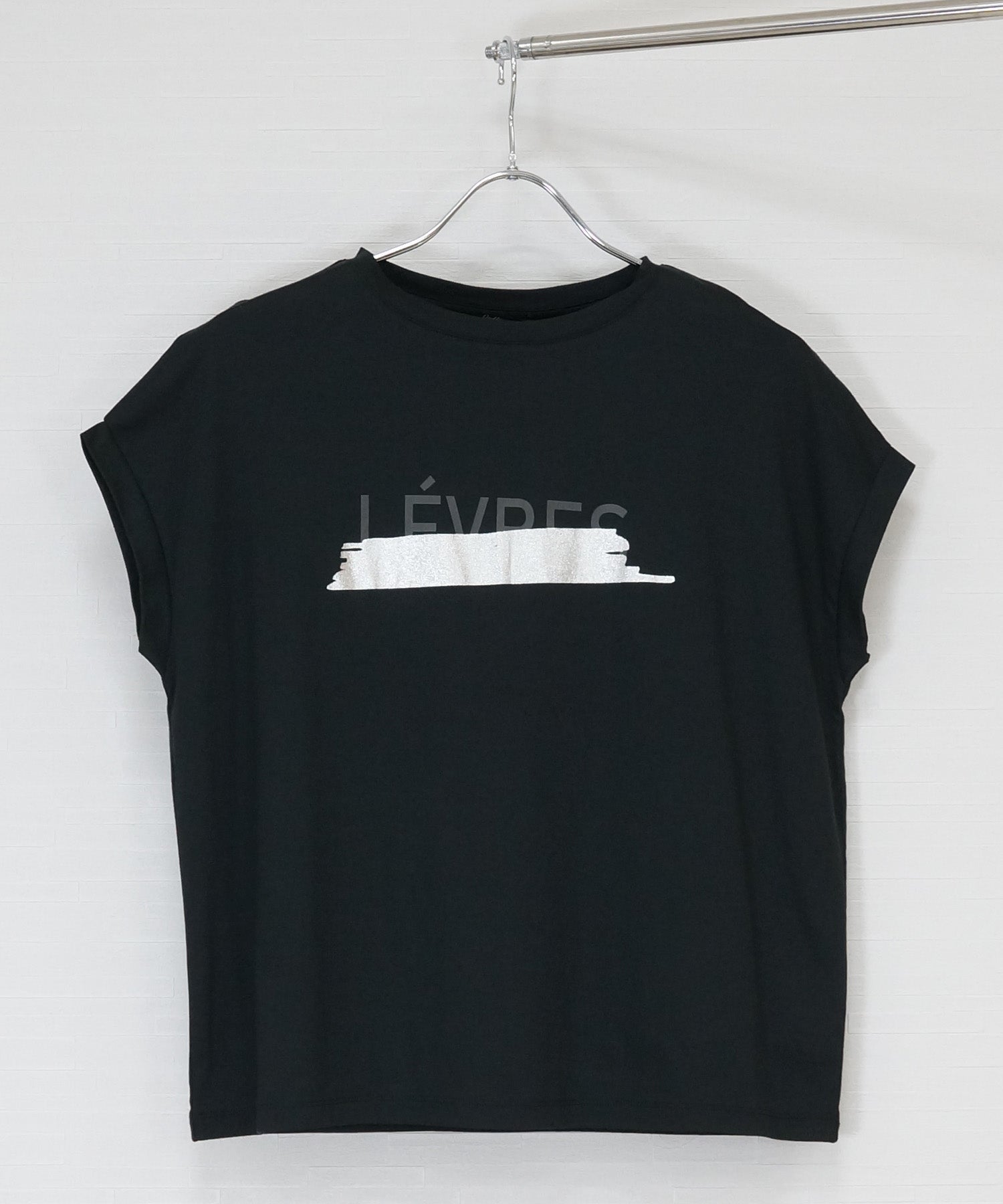 【FONT LAB】箔プリント×ロゴスーピマコットンTシャツ