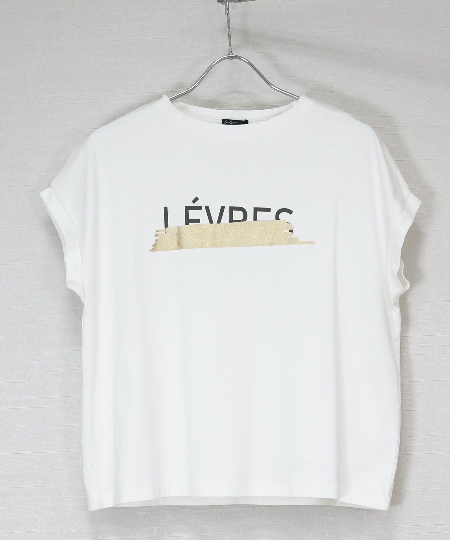 【FONT LAB】箔プリント×ロゴスーピマコットンTシャツ