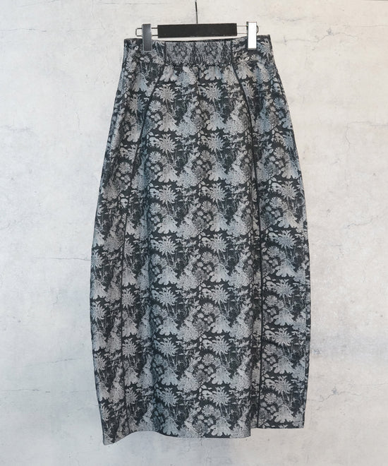 14-5888【FONT LAB】ゴブランジャガードコクーンスカート