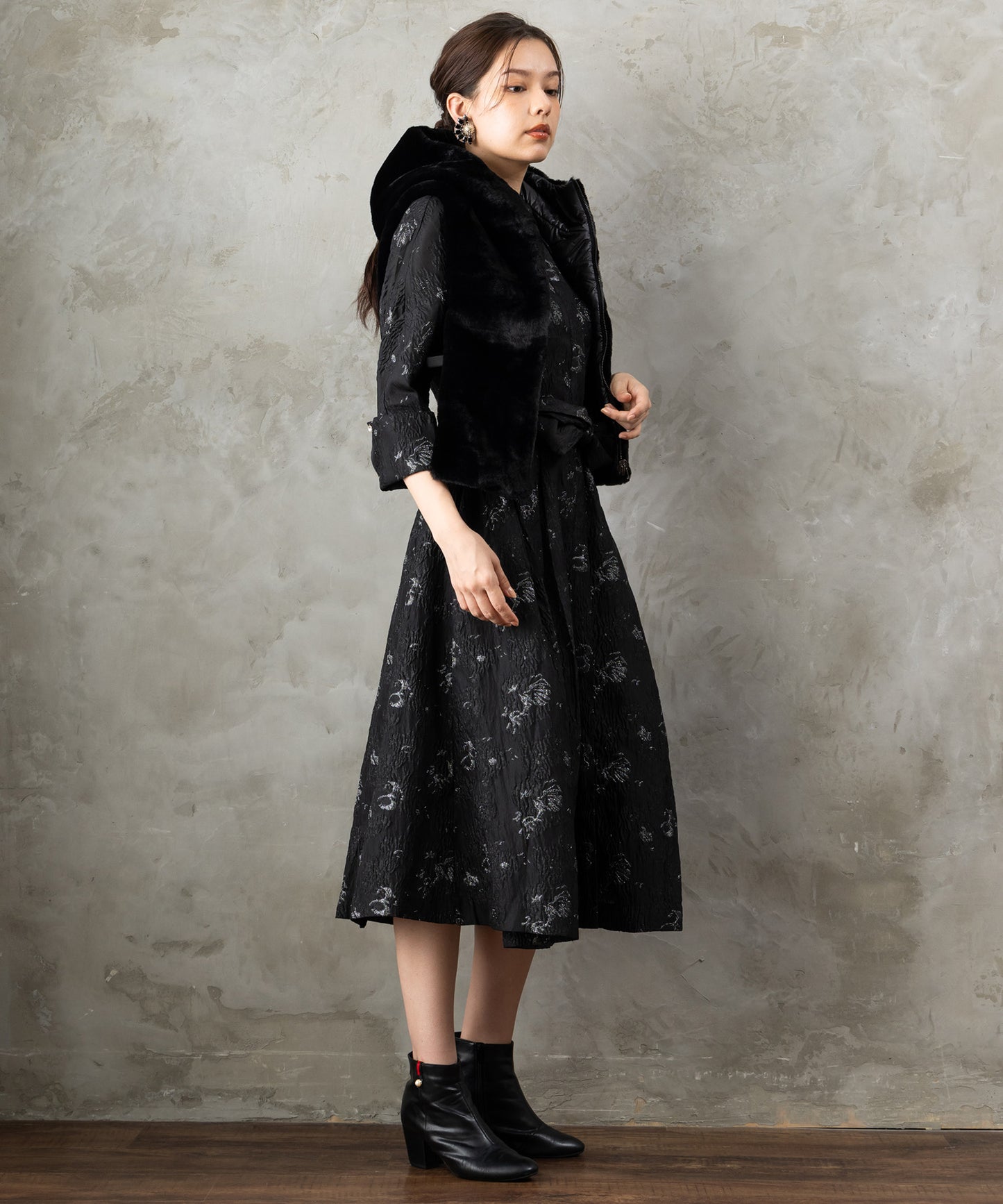 23-5538【DERHY】ファーベストデザインリバーシブルブルゾン