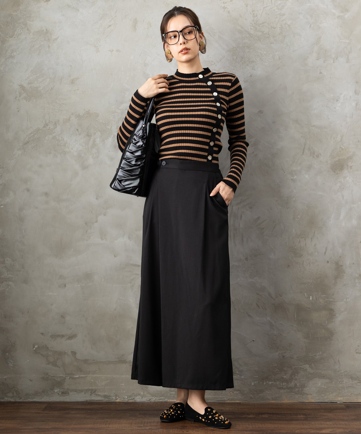 83-6393【LOLA CASADEMUNT 】サイドブレイドトートBAG