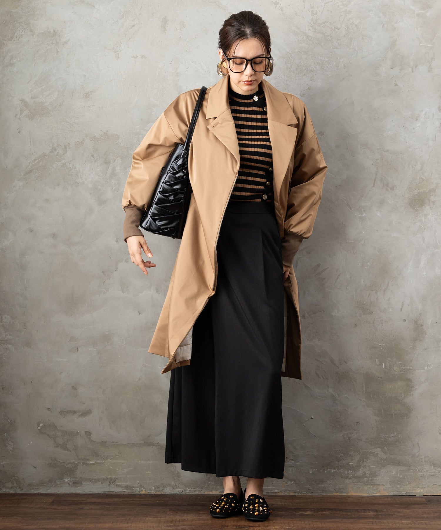 83-6393【LOLA CASADEMUNT 】サイドブレイドトートBAG