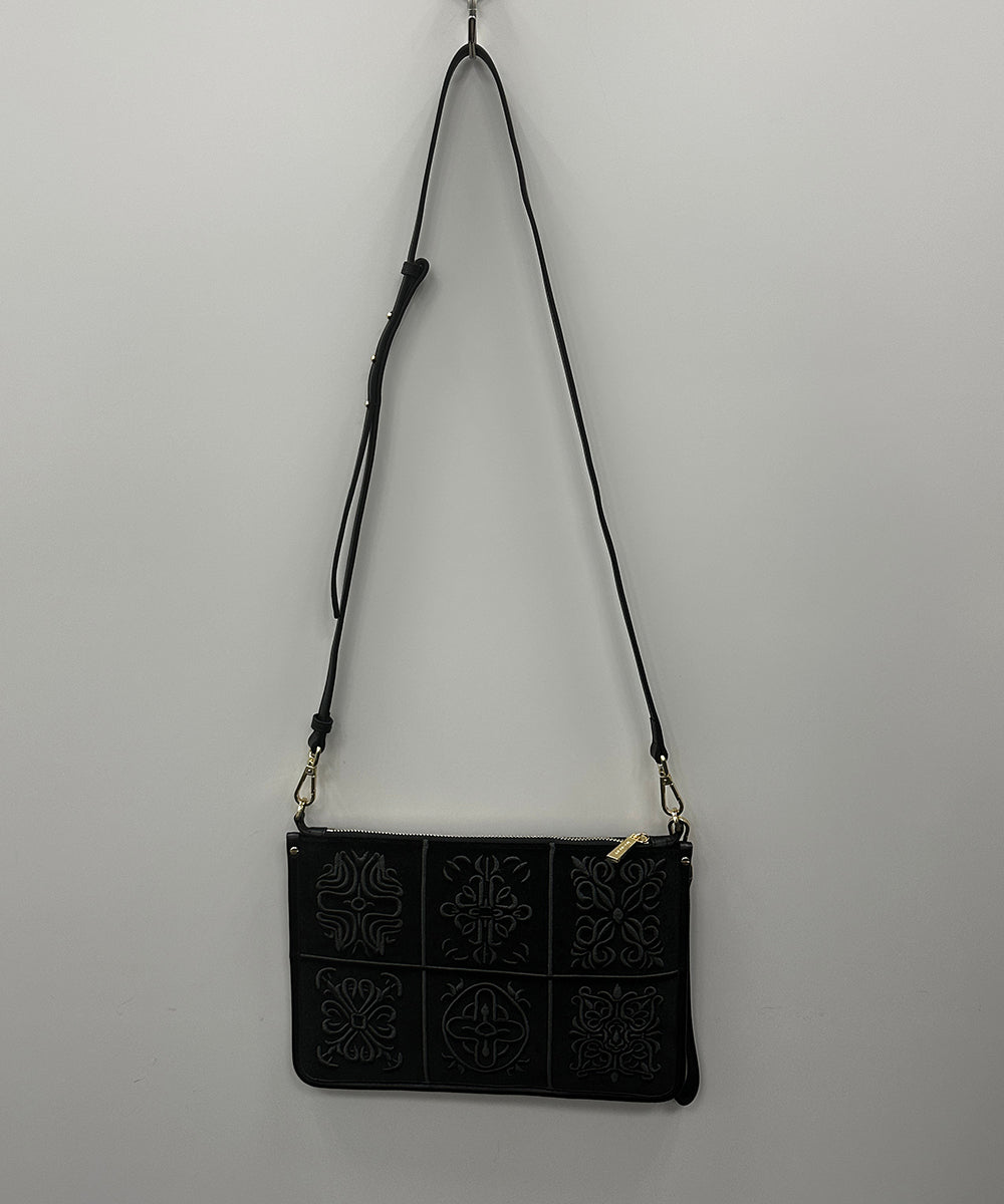 MY BEST BAG アラベスク柄ベルベットポシェット