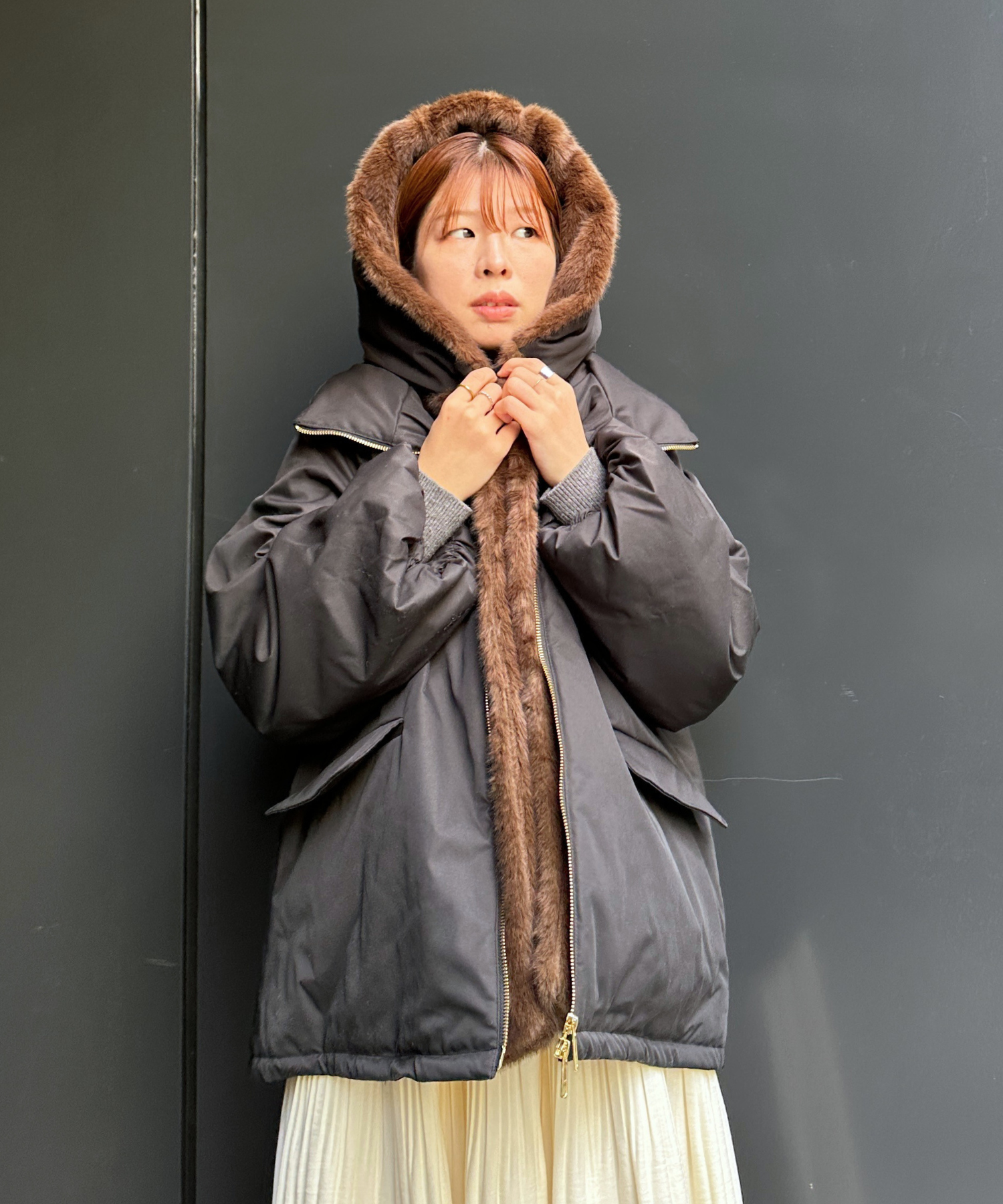 【SEADRAKE】【R】マットツイル2WAY切替ファーブルゾン