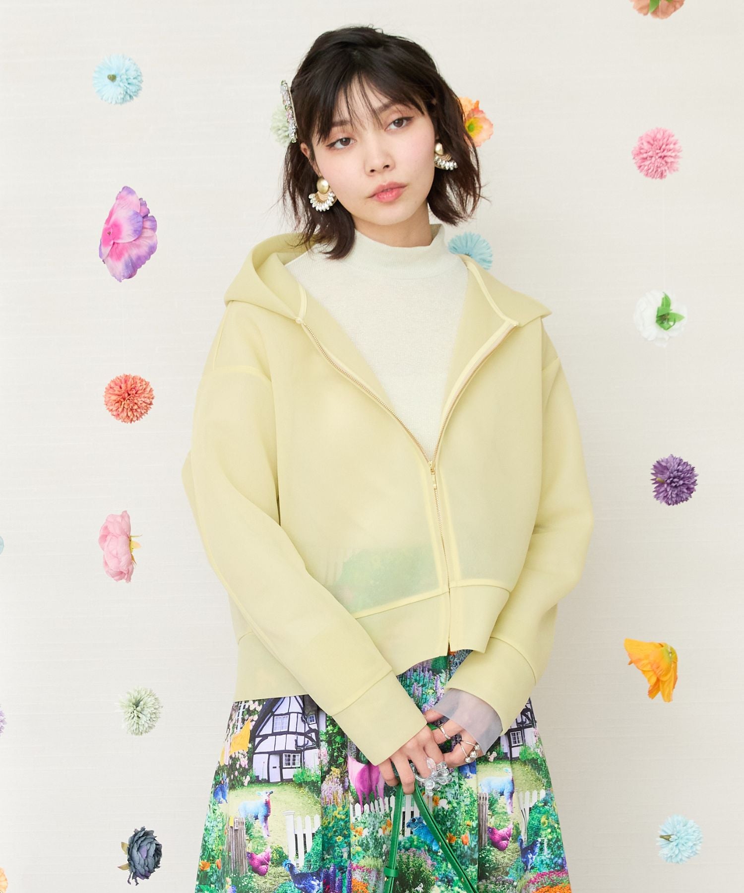 【FONT LAB】シアーダンボールフーデットブルゾン