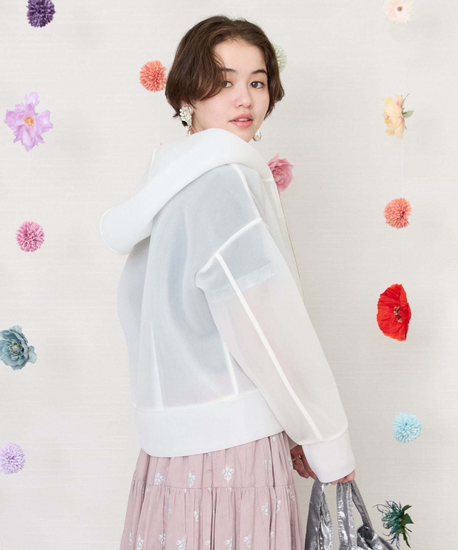 【FONT LAB】シアーダンボールフーデットブルゾン