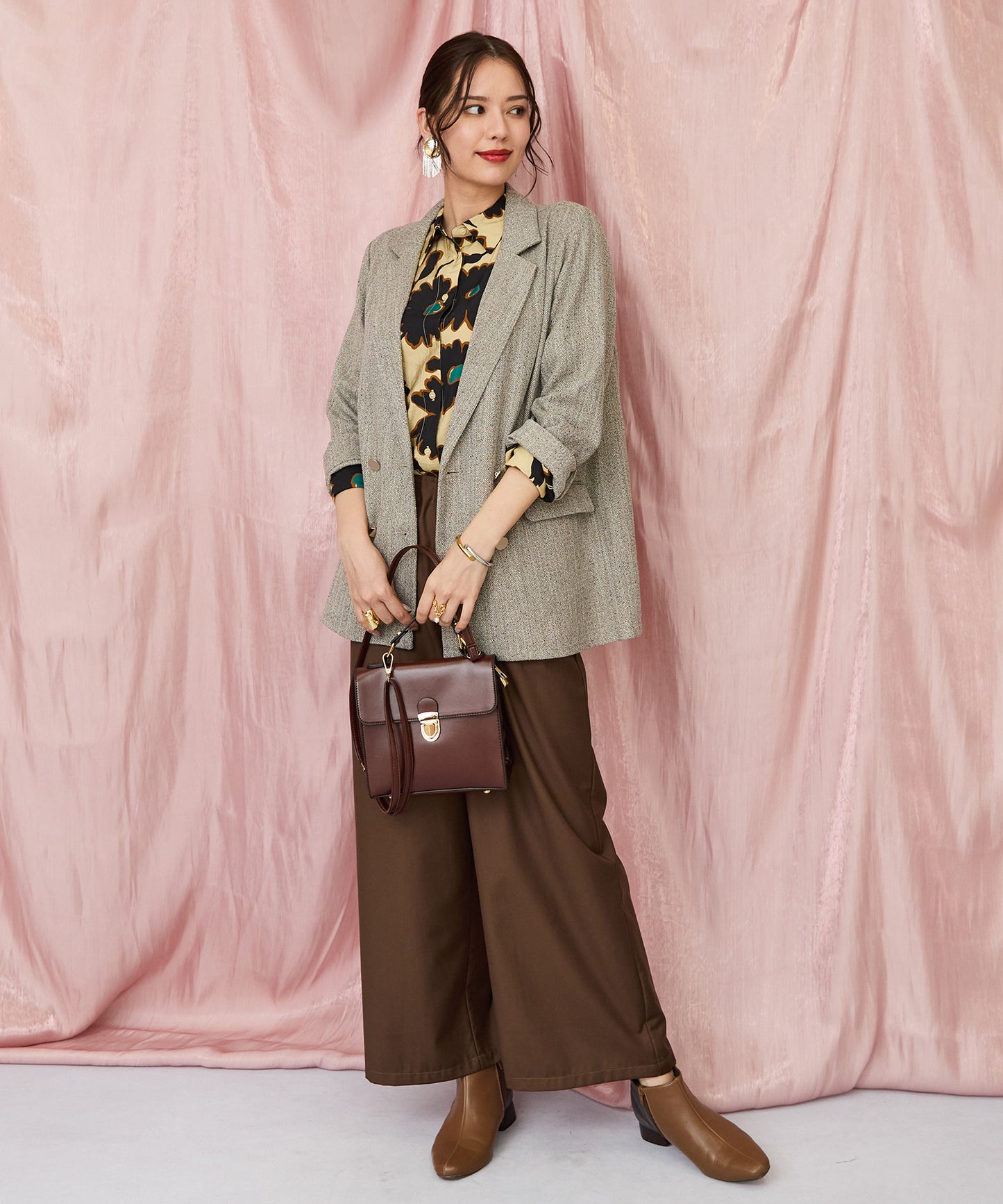 20-1182【JETSET SOLO PLUS】へリンボーンWブレストジャケット