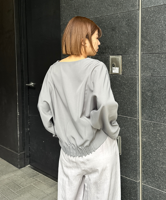 【FONT LAB】ピンタックヘムライトポンチカットソー