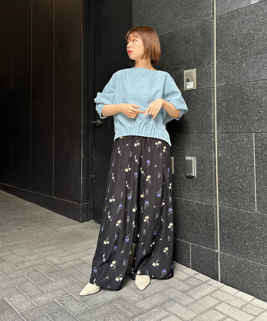 【FONT LAB】ピンタックヘムライトポンチカットソー