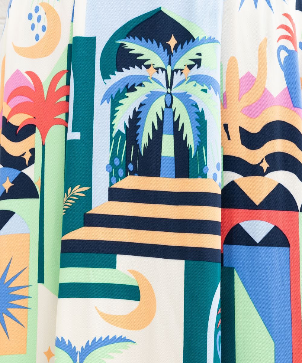 NUMPHデゼルトプリントスカート