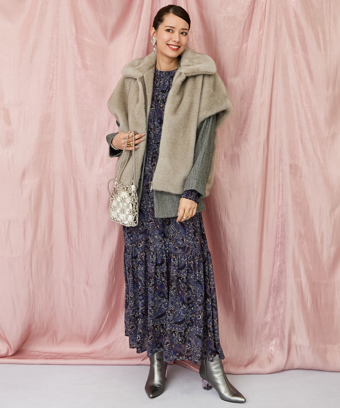 30-6344【ARTLOVE】ペイズリーティアードワンピース