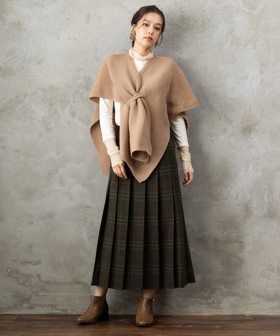 14-5863【FONT LAB】チェックプリーツスカート