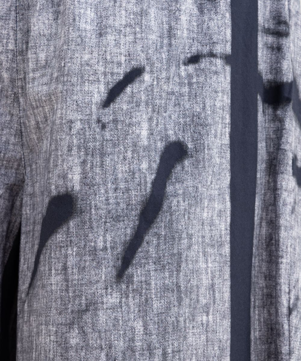 KOKOMARINA ペイントプリントデニムワイドパンツ