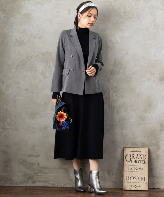 【待望の再入荷!予約受付中】【FONT LAB】バイカラーボトルネック×ケープアンサンブル