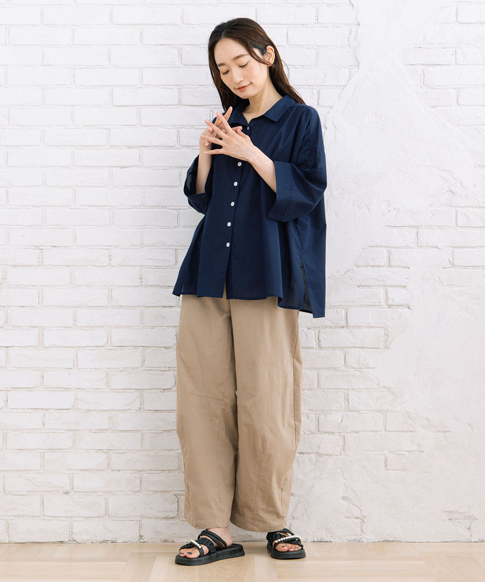 【sabstreet bis】コットンストレッチカーブタックパンツ