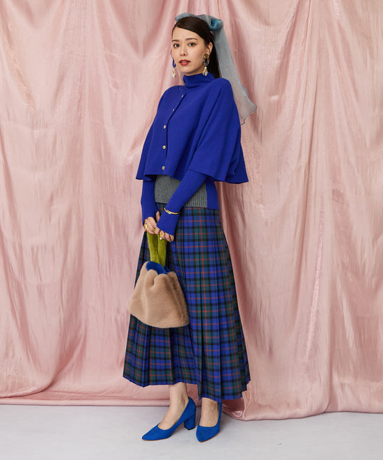 14-5863【FONT LAB】チェックプリーツスカート