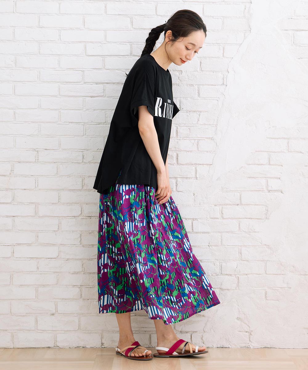 【sabstreet bis】箔プリントロゴTシャツ